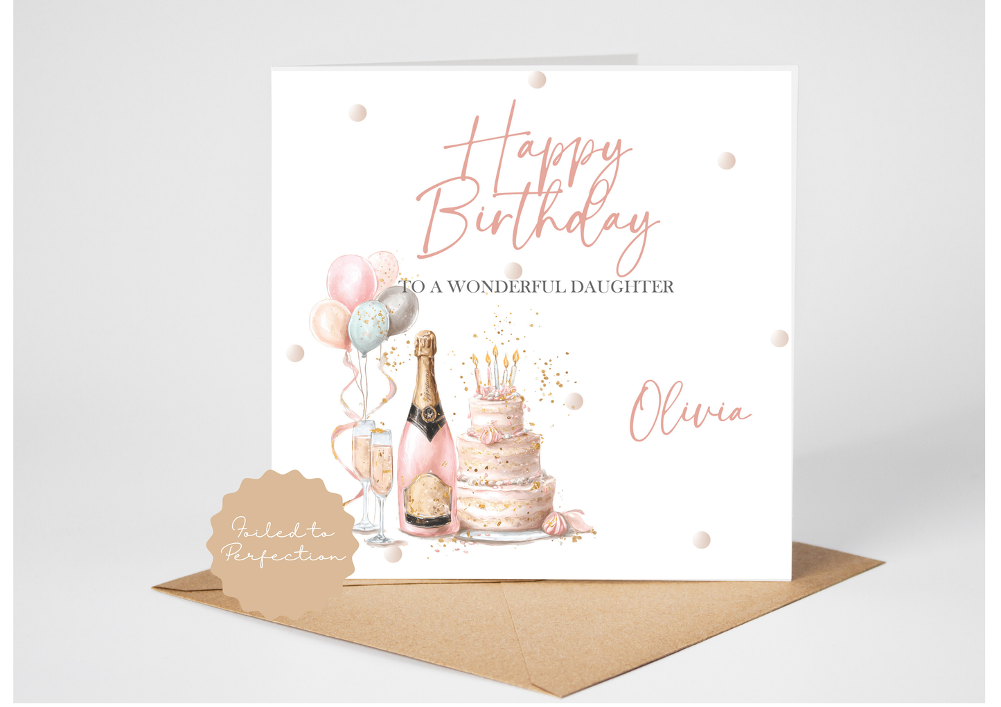 Cake, Balloons and Celebrations! Happy Birthday Card.