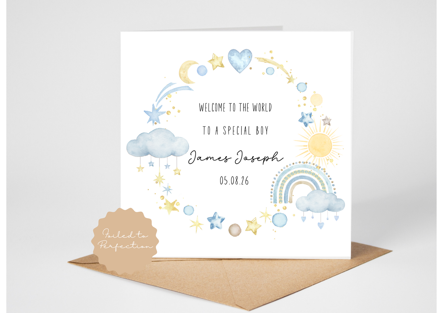 Welcome to the World - New Baby Boy Card