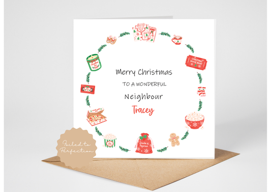 Personalised Christmas Card for Neighbour