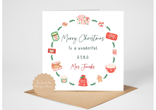 Personalised Christmas Card for A.S.N.A