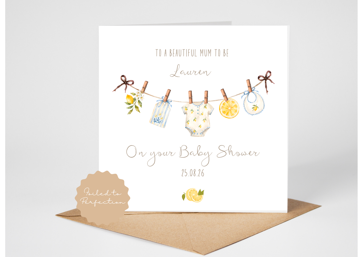 Baby Shower Card - lemons!