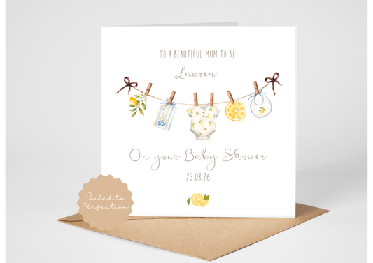 Baby Shower Card - lemons!