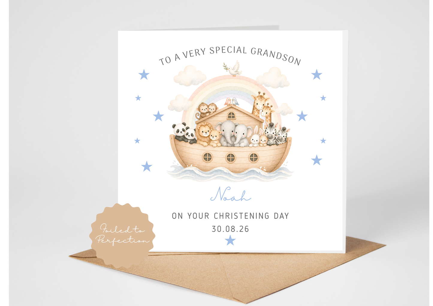 Christening Card for Baby Boy