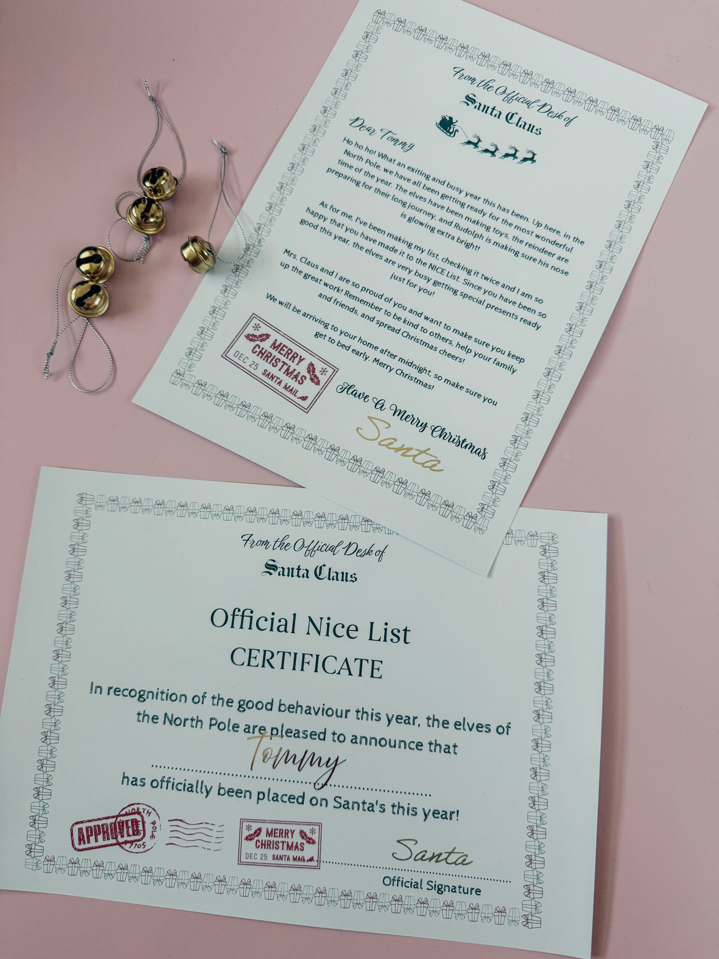 Santa Letter and Nice List Certificate