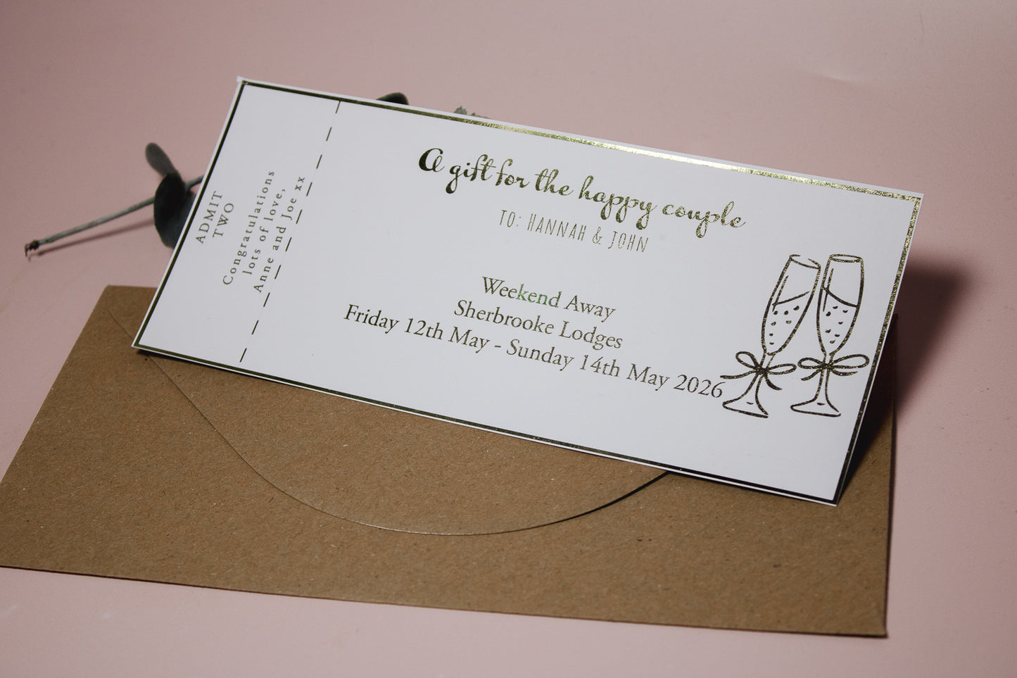 Overnight foiled ticket (fake)