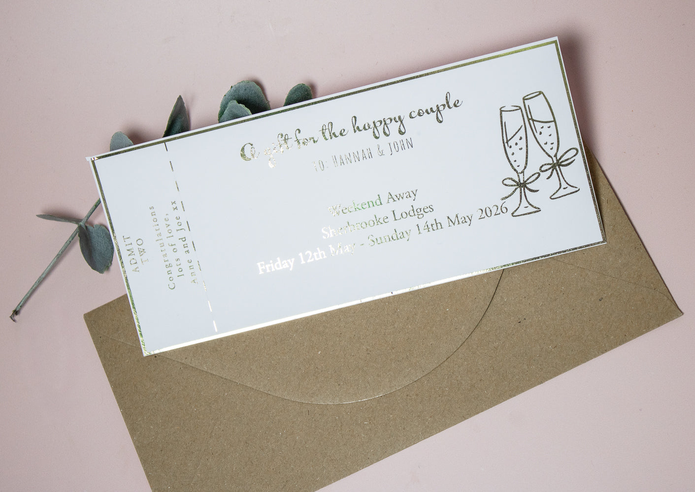 Overnight foiled ticket (fake)