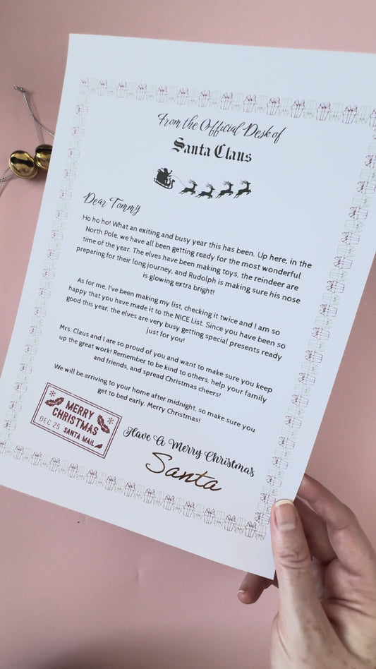 Santa Letter and Nice List Certificate