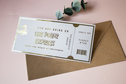 Polar Express Foiled Ticket